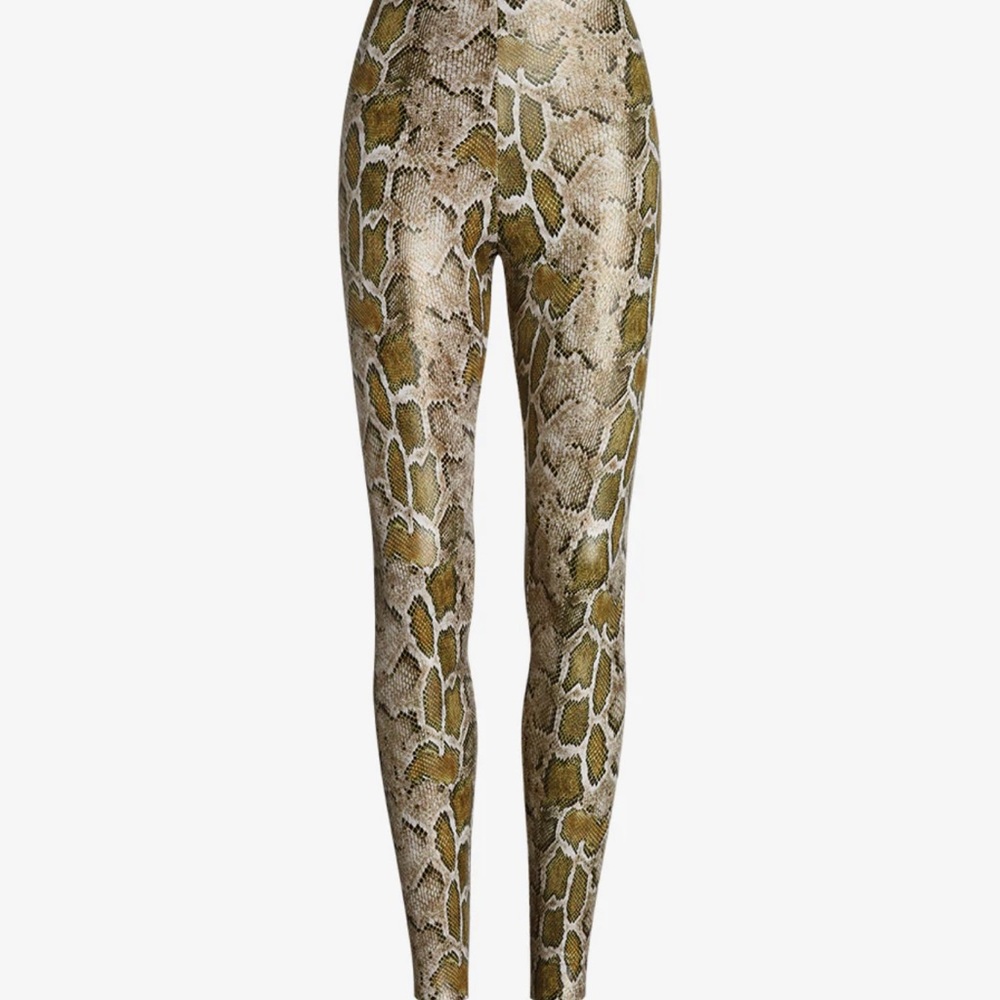 Commando - Faux Leather Animal Legging in Cocoa Python